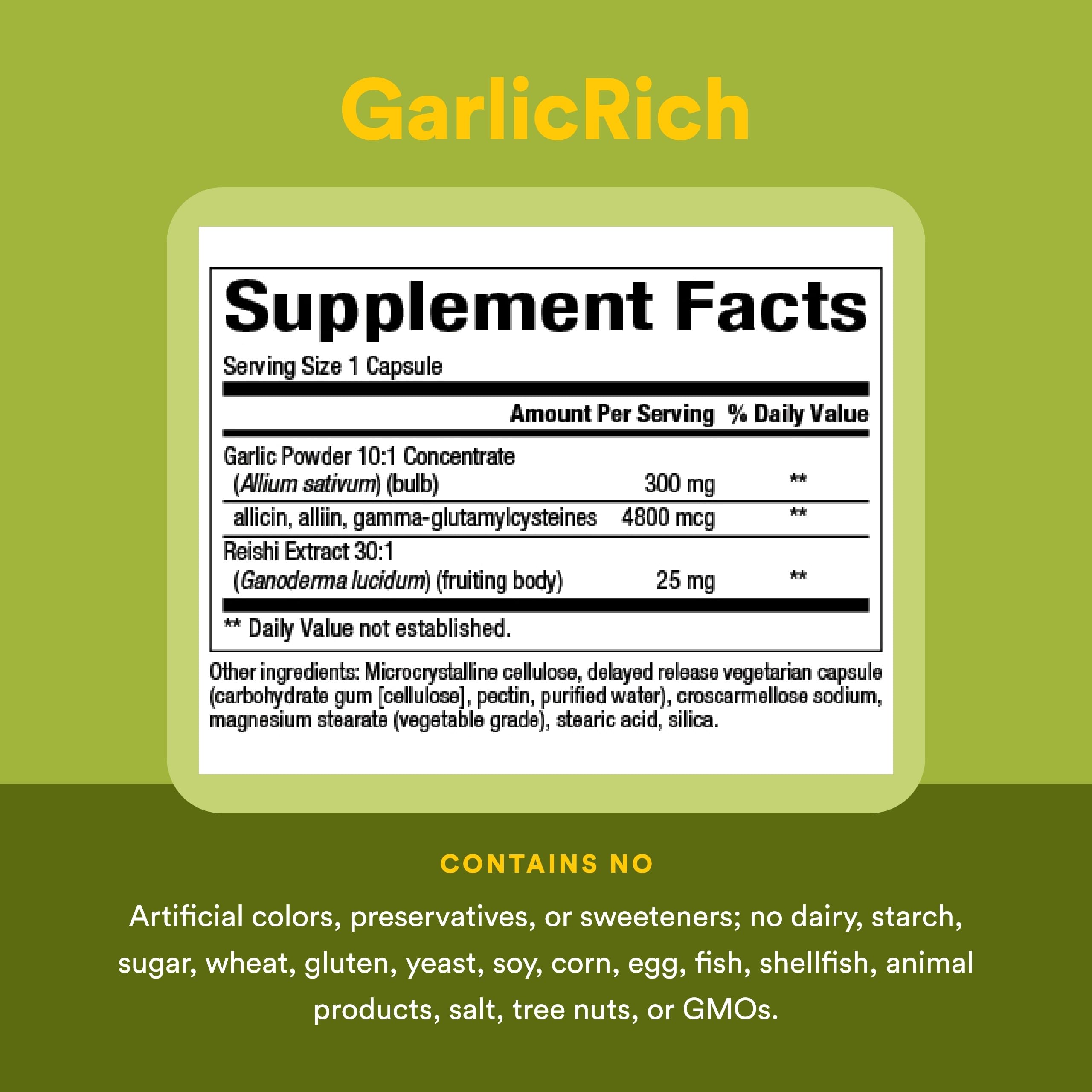 Natural Factors GarlicRich – étiquette claire et informations du produit accessibles.
