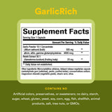 Natural Factors GarlicRich – étiquette claire et informations du produit accessibles.