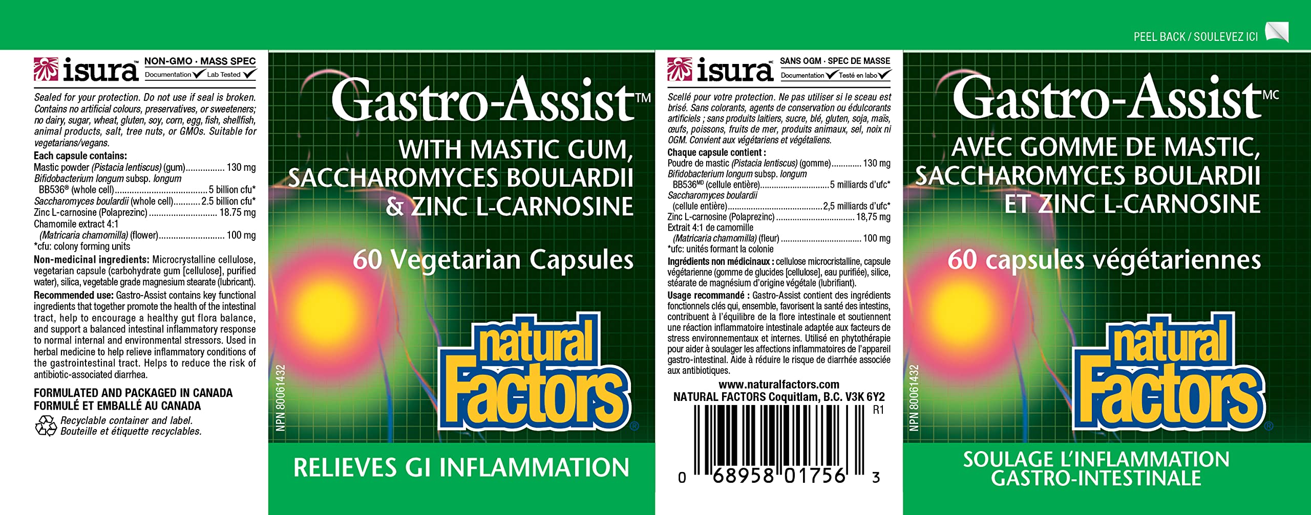 Contenu de la boîte: 60 capsules Gastro-Assist pour le quotidien.
