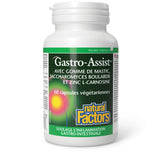 Étiquette Gastro-Assist Natural Factors avec dosage simple et informations essentielles.