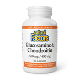 Natural Factors Glucosamine-Chondroitin bouteille, soutien potentiel des articulations pour la mobilité.