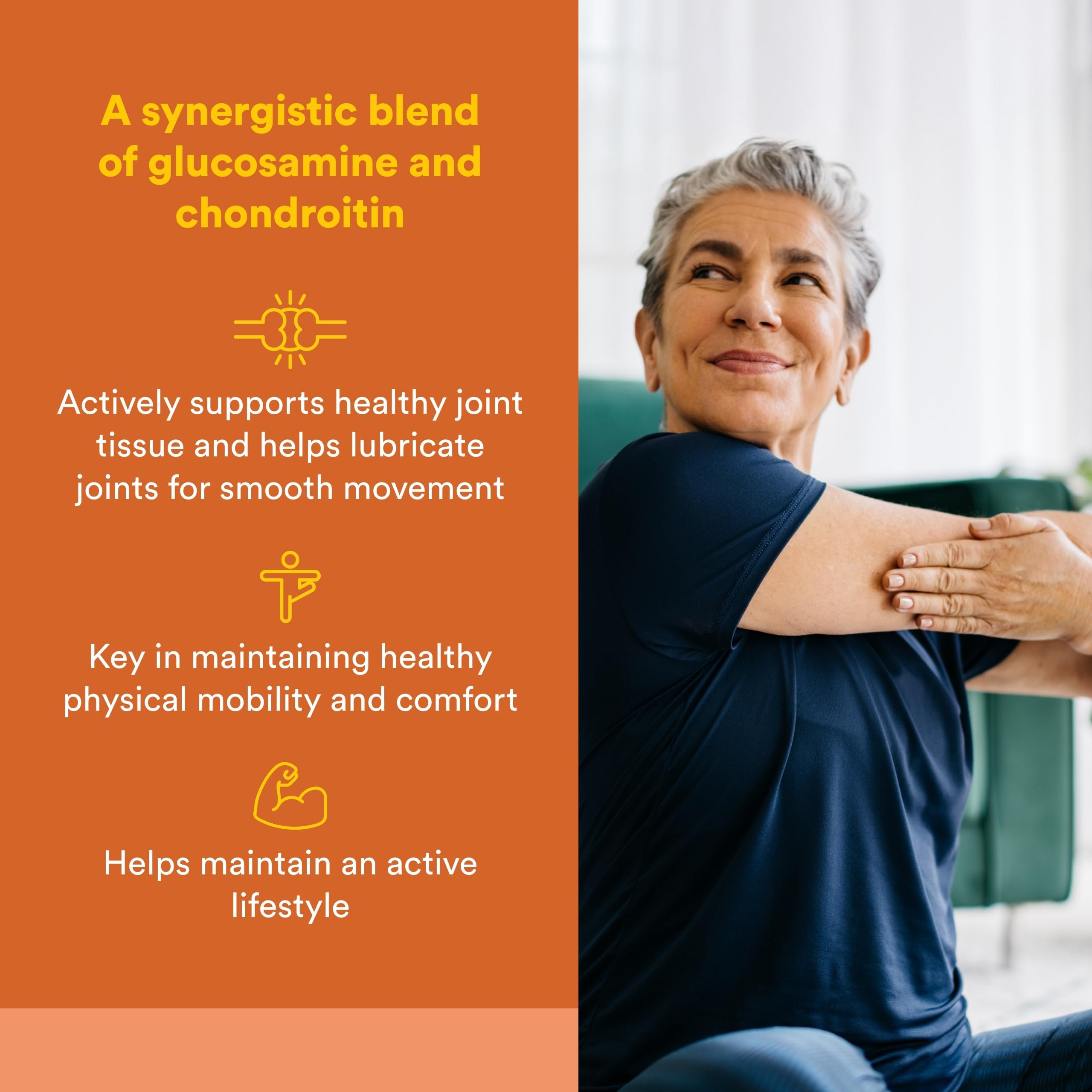 Natural Factors Glucosamine-Chondroitin — étiquette claire, intégration facile dans votre routine.