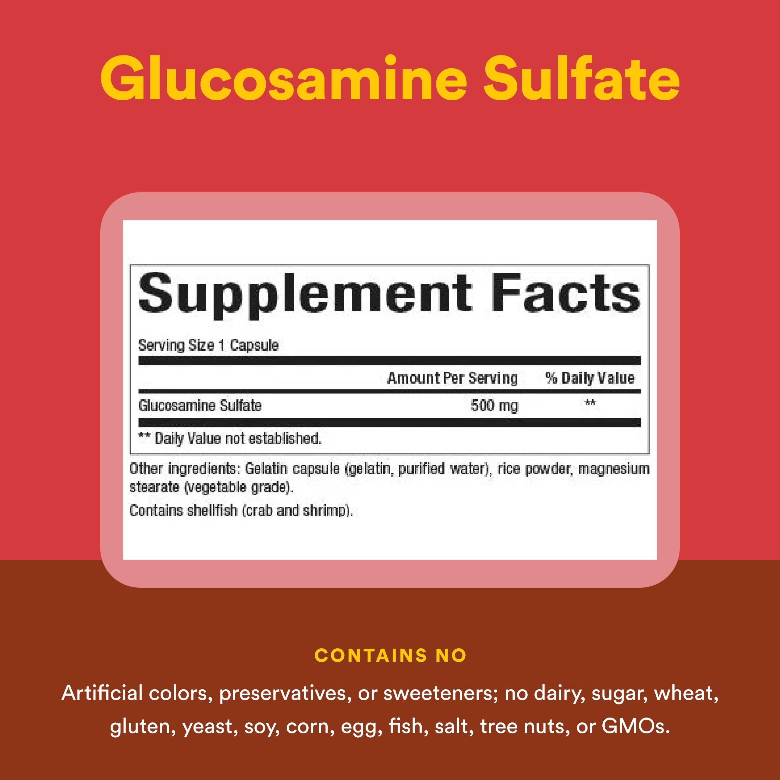 Natural Factors Glucosamine Sulfate – boîte d'emballage, présentation prête pour une routine quotidienne.