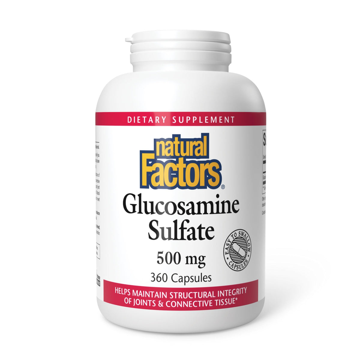 Natural Factors Glucosamine Sulfate – bouteille visible, soutien potentiel à la mobilité.