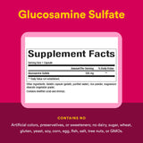 Emballage extérieur Natural Factors Glucosamine Sulfate avec posologie suggérée.
