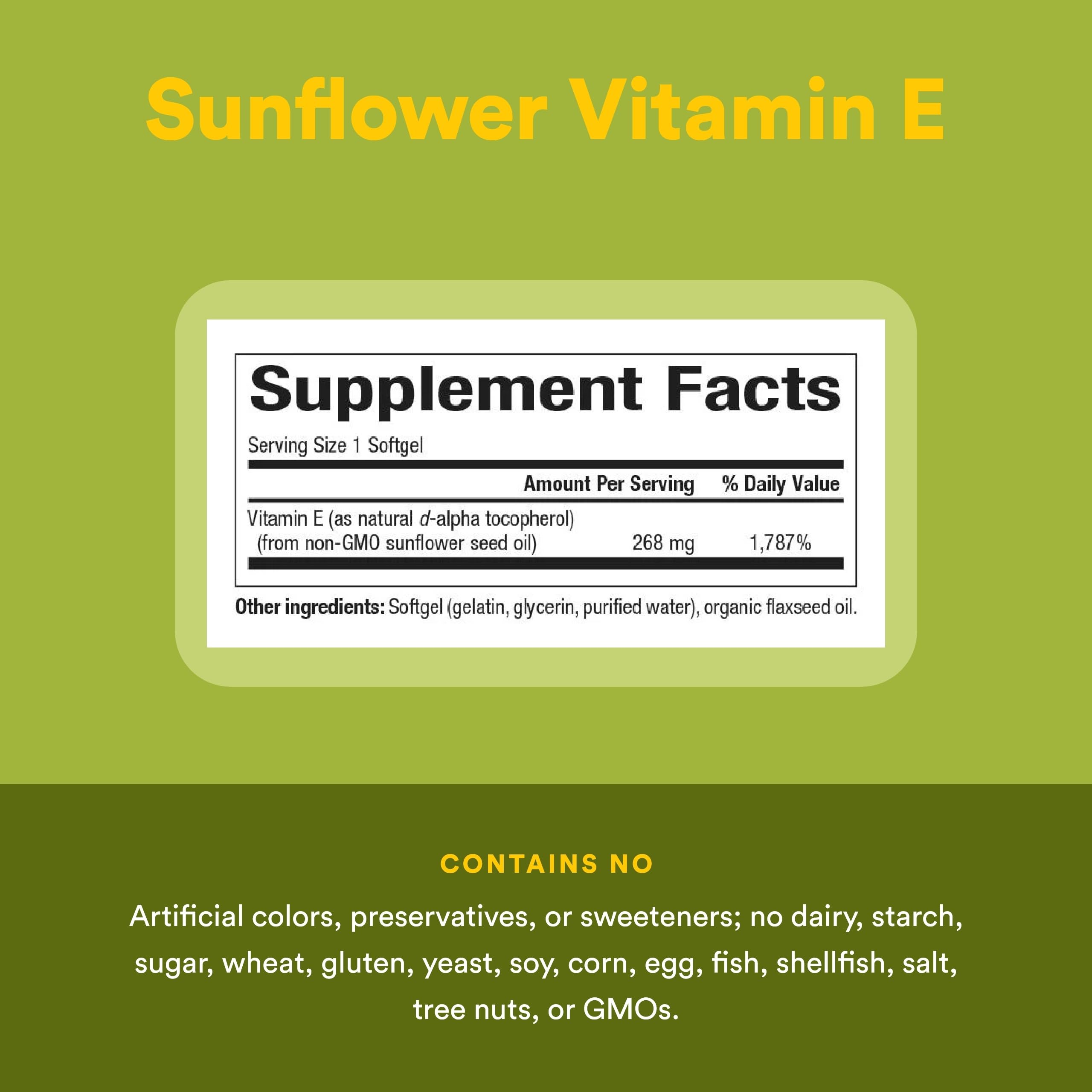 Graines de tournesol utilisées par Natural Factors - source naturelle de vitamine E.