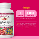 Natural Factors GrapseedRich capsules-dans-bocal: capsules faciles à avaler et pratiques au quotidien.