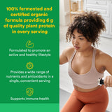 Natural Factors Greens – doseur montrant une dosette pratique pour boisson.