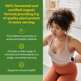 Natural Factors Greens poudre verte biologique enrichie en micronutriments.