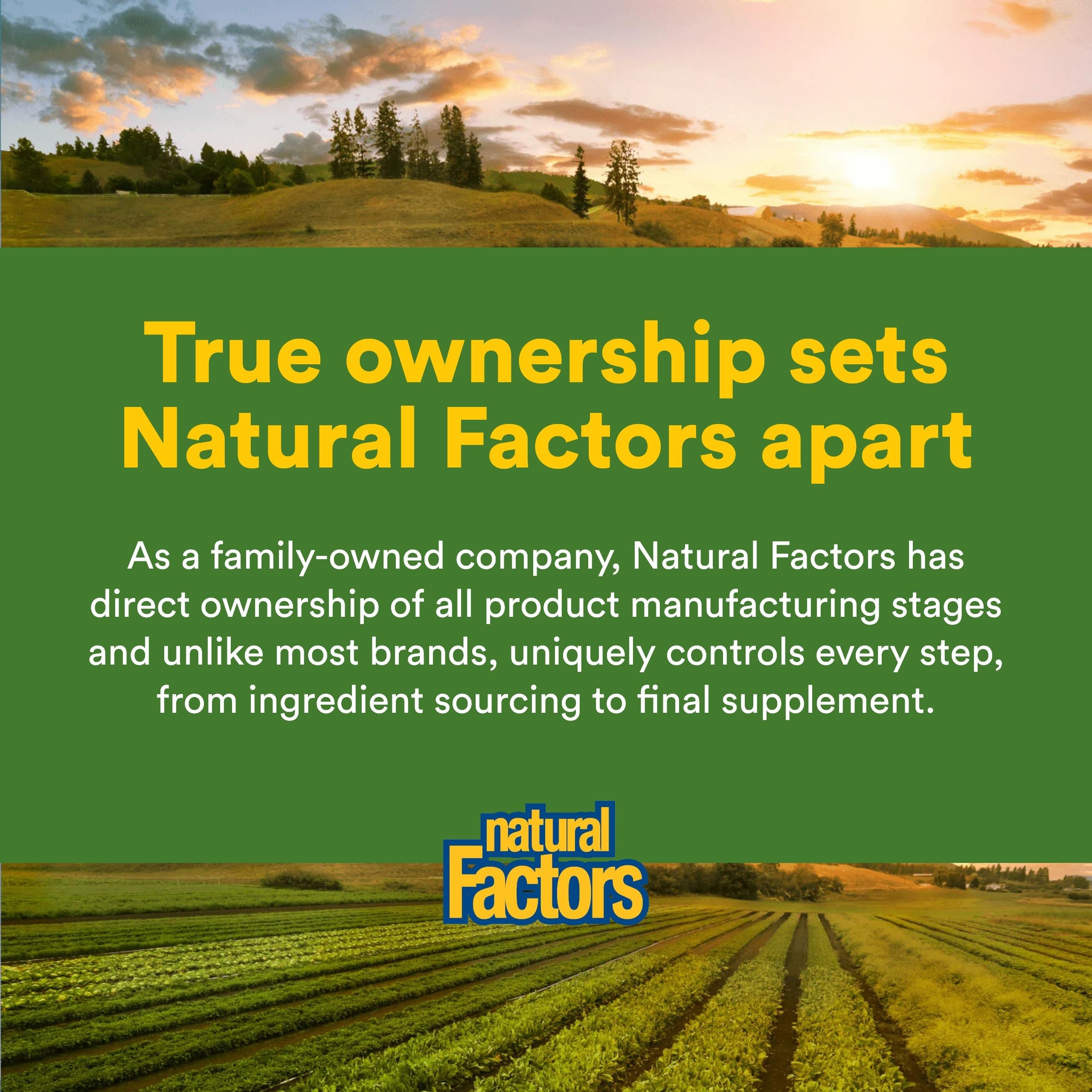 Natural Factors Greens sans allergènes majeurs adaptée à divers régimes.