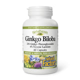 Natural Factors HerbalFactors capsules ginkgo biloba, amélioration possible de la mémoire.