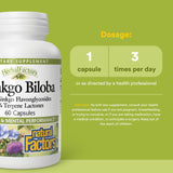 Étiquette-produit HerbalFactors, informations claires sur les ingrédients.