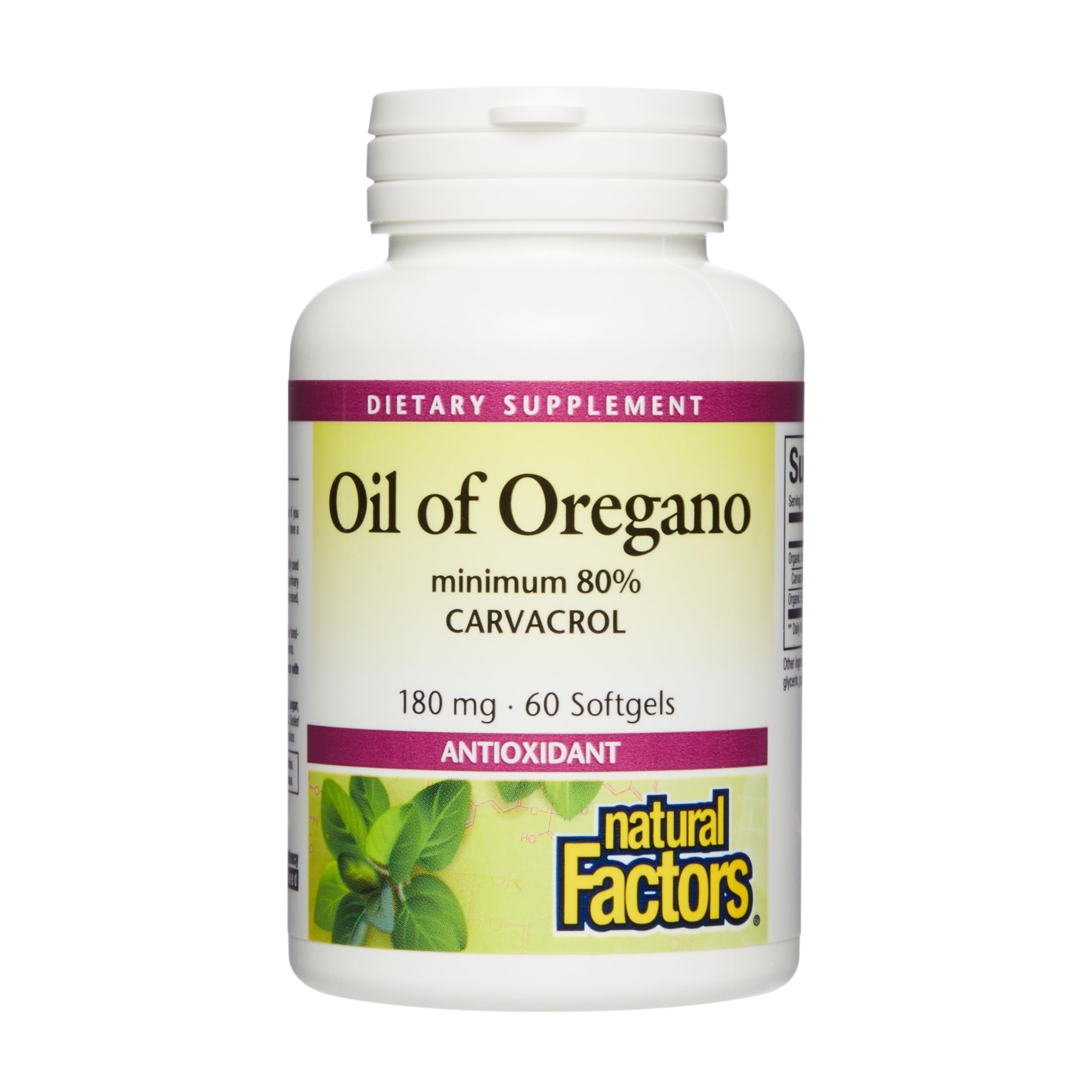 Natural Factors huile d'origan - bouteille prête à l'emploi pour un soutien quotidien.
