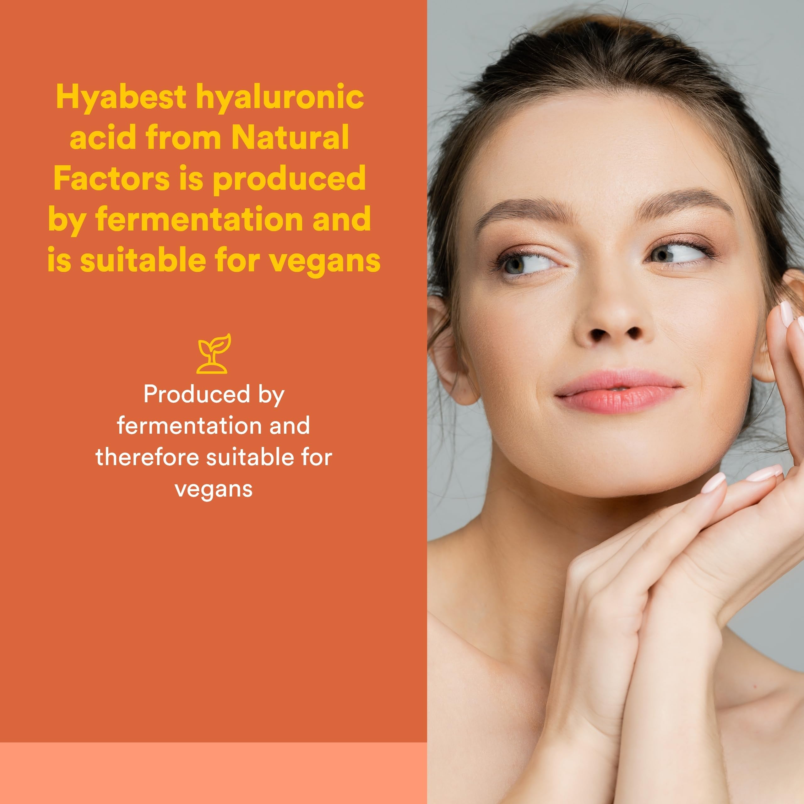 Capsules Hyabest en gros plan, fermentation végétale et caractère végan.