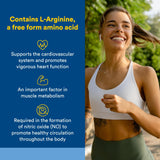 Natural Factors L-Arginine : étiquette nutritionnelle claire pour vérifier les informations.
