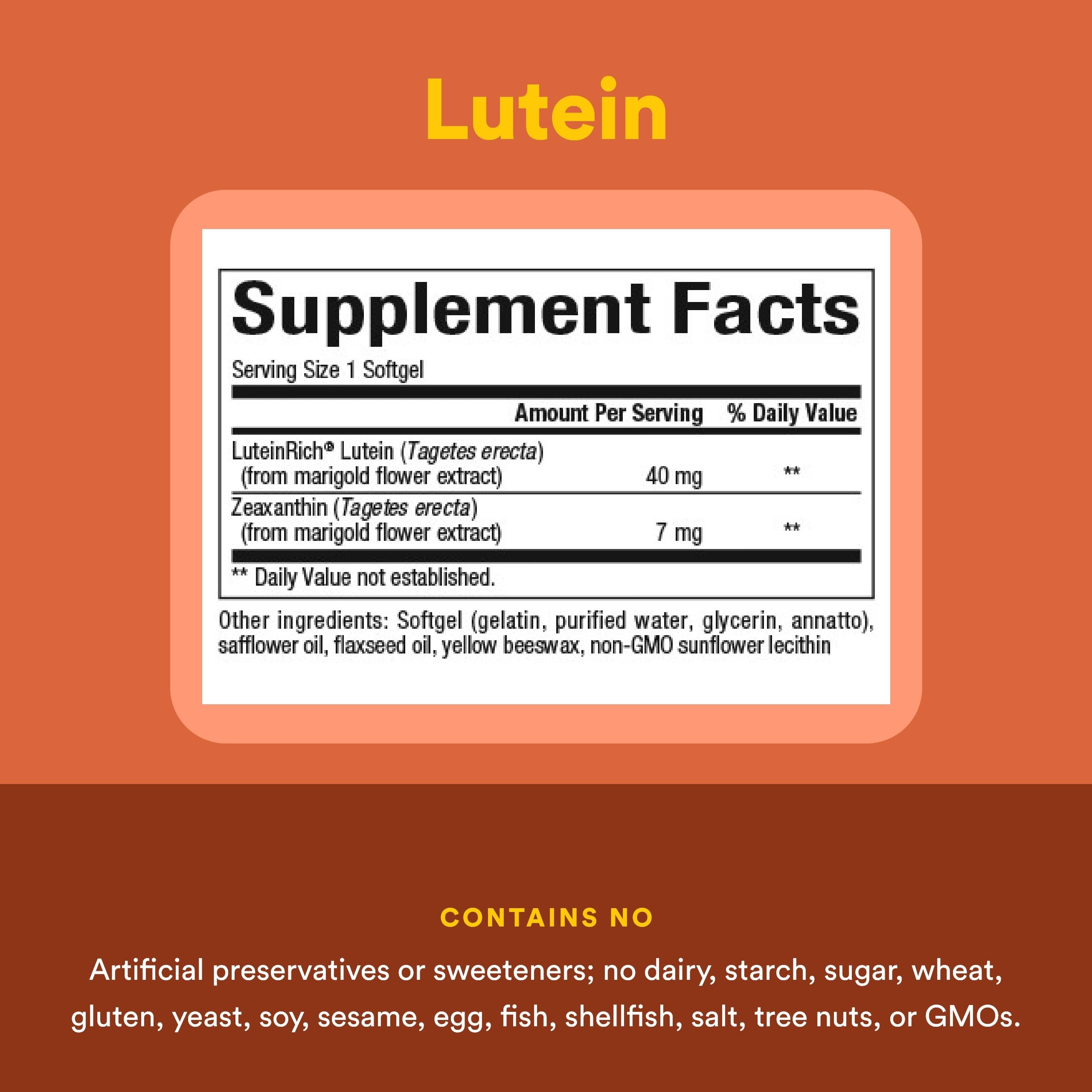 Natural Factors Lutein design-emballage: emballage élégant et pratique au quotidien.