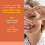 Natural Factors Lutein SoftGels, pétales de souci, source naturelle pour les yeux.