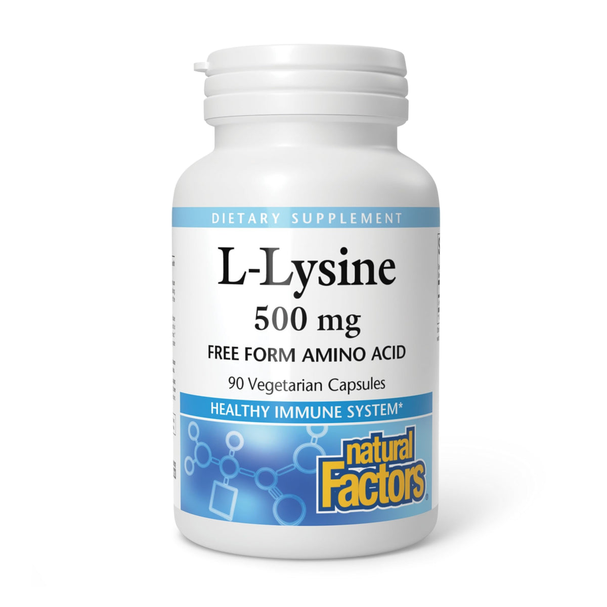 Natural Factors L-Lysine – bouteille végétarienne: format pratique pour un usage quotidien
