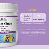 Natural Factors Magnésium Citrate Poudre se dissout rapidement dans eau chaude