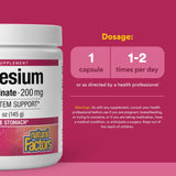 Natural Factors Poudre magnésium bisglycinate – prêt à être mélangé dans un verre