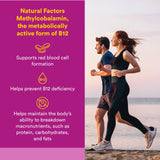Natural Factors Methylcobalamine 1000 mcg, tablettes à mâcher pour absorption pratique.