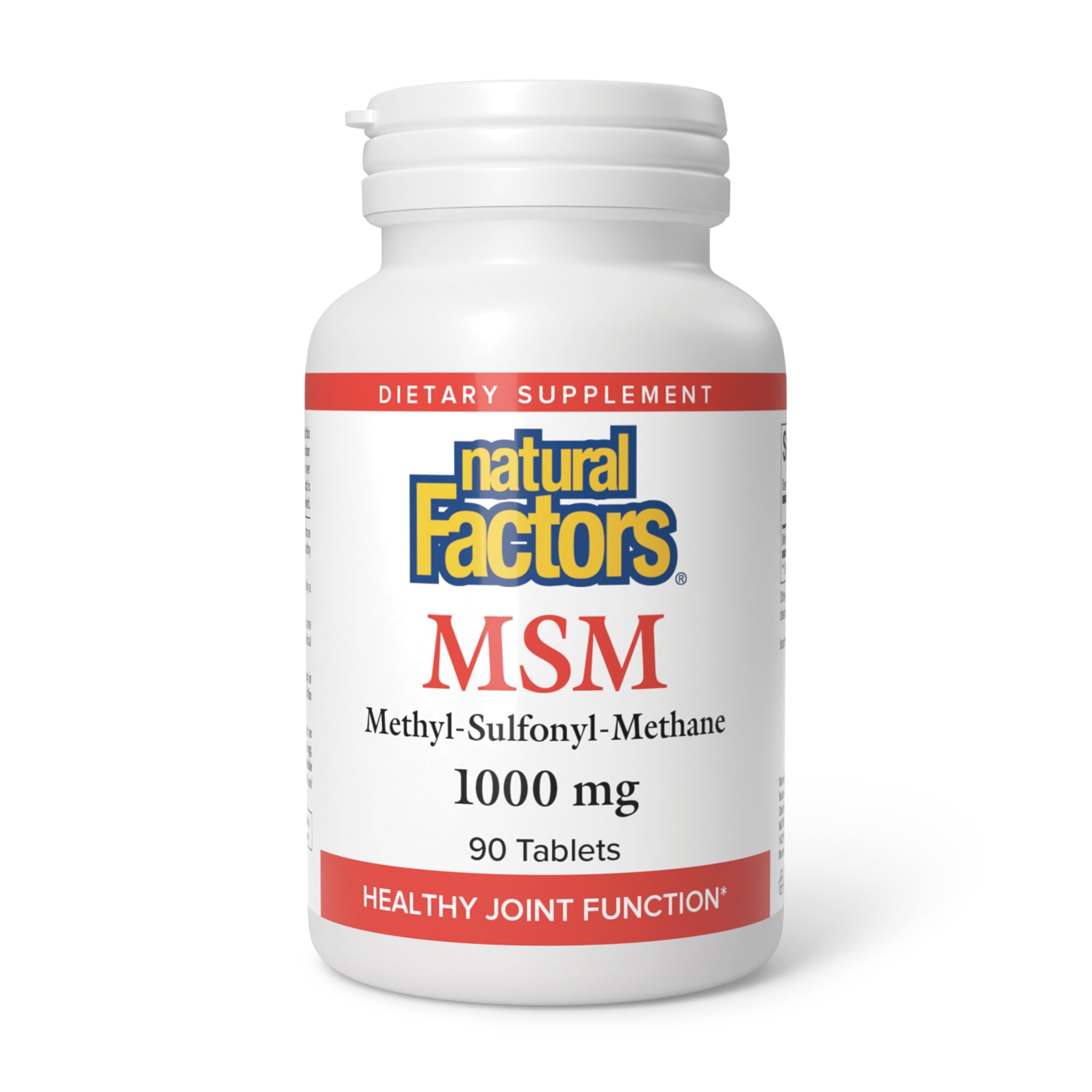 Natural Factors MSM 1000 mg — bouteille de capsules pour le soutien des articulations au quotidien