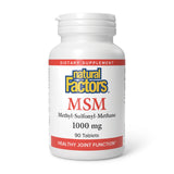 Natural Factors MSM 1000 mg — bouteille de capsules pour le soutien des articulations au quotidien