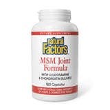 Natural Factors MSM Joint Formula – bouteille visible, soutien potentiel des articulations et mobilité