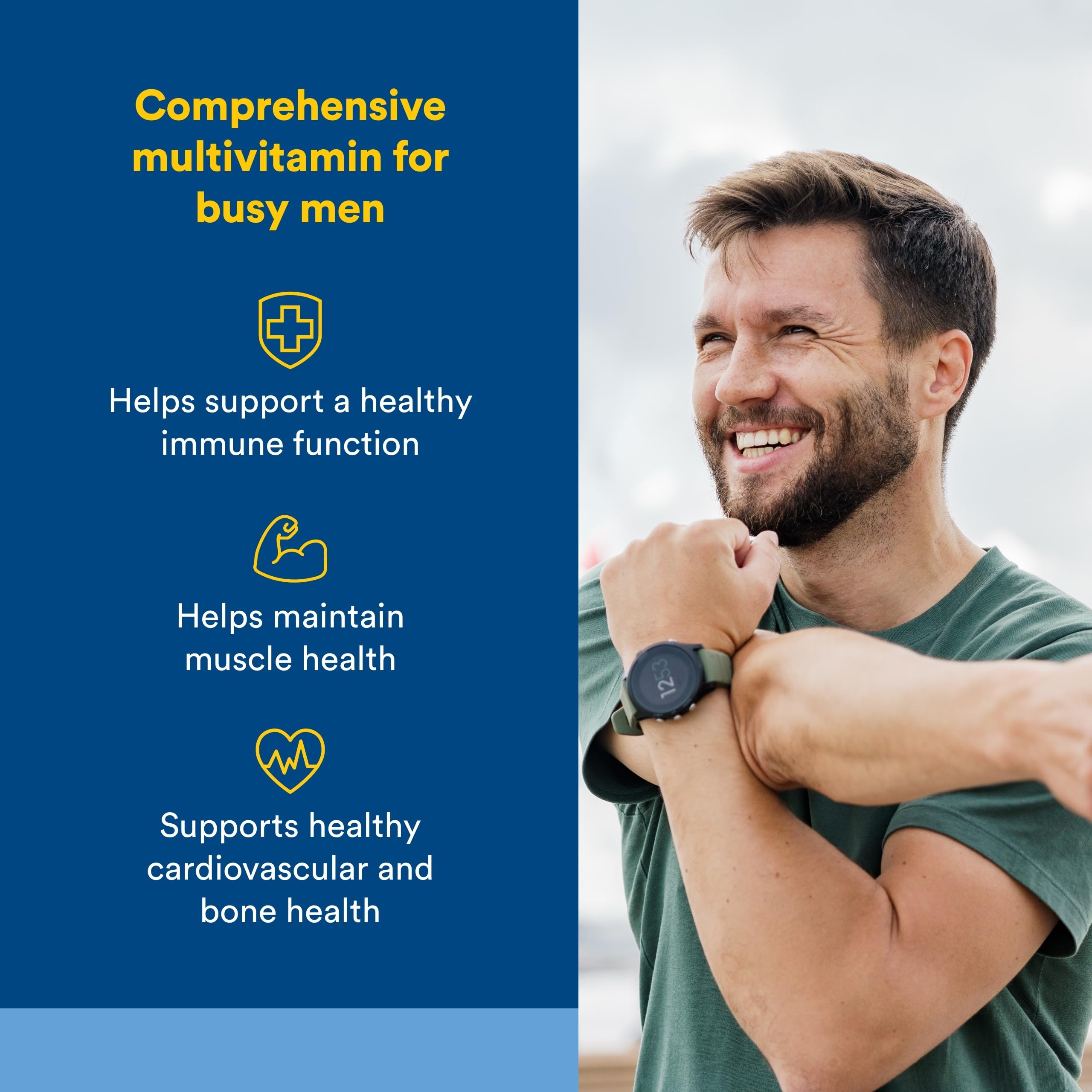 Natural Factors Multivitamines pour Hommes comprimés 60 unités, pratique pour la routine