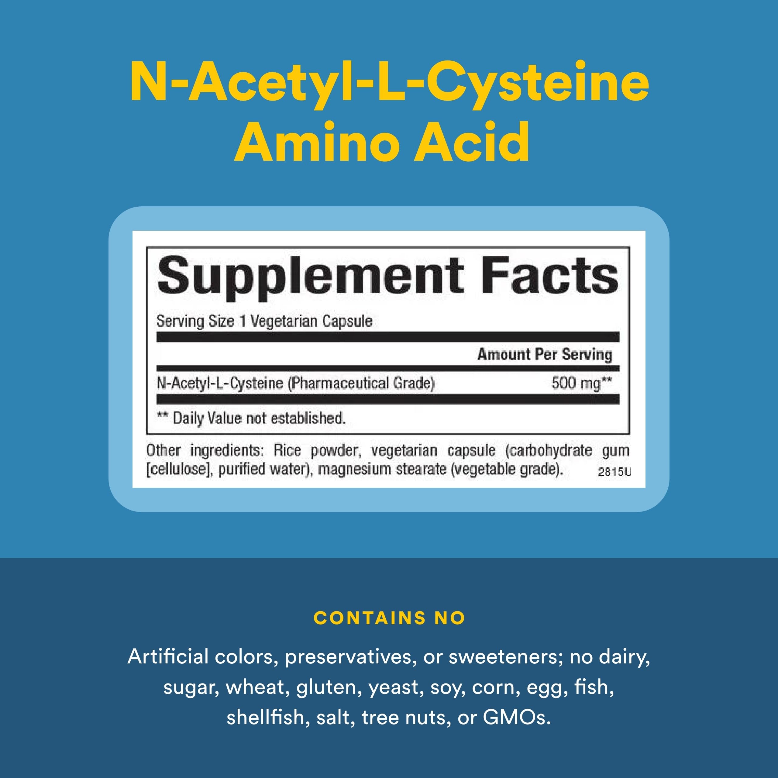 Capsules NAC 500 mg Natural Factors ouvertes, utilisation simple.