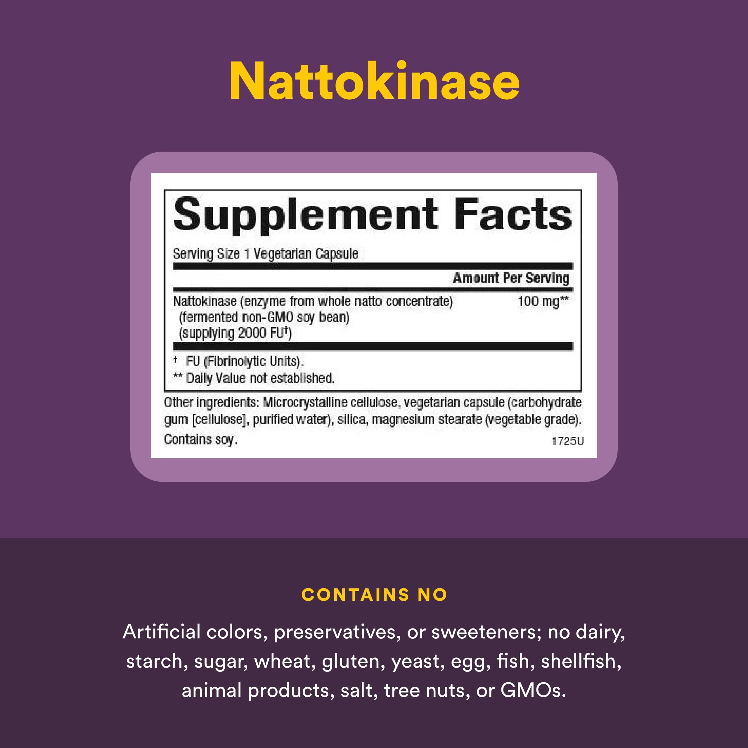 Natural Factors Nattokinase 100 mg, ferme-organique, origine naturelle.