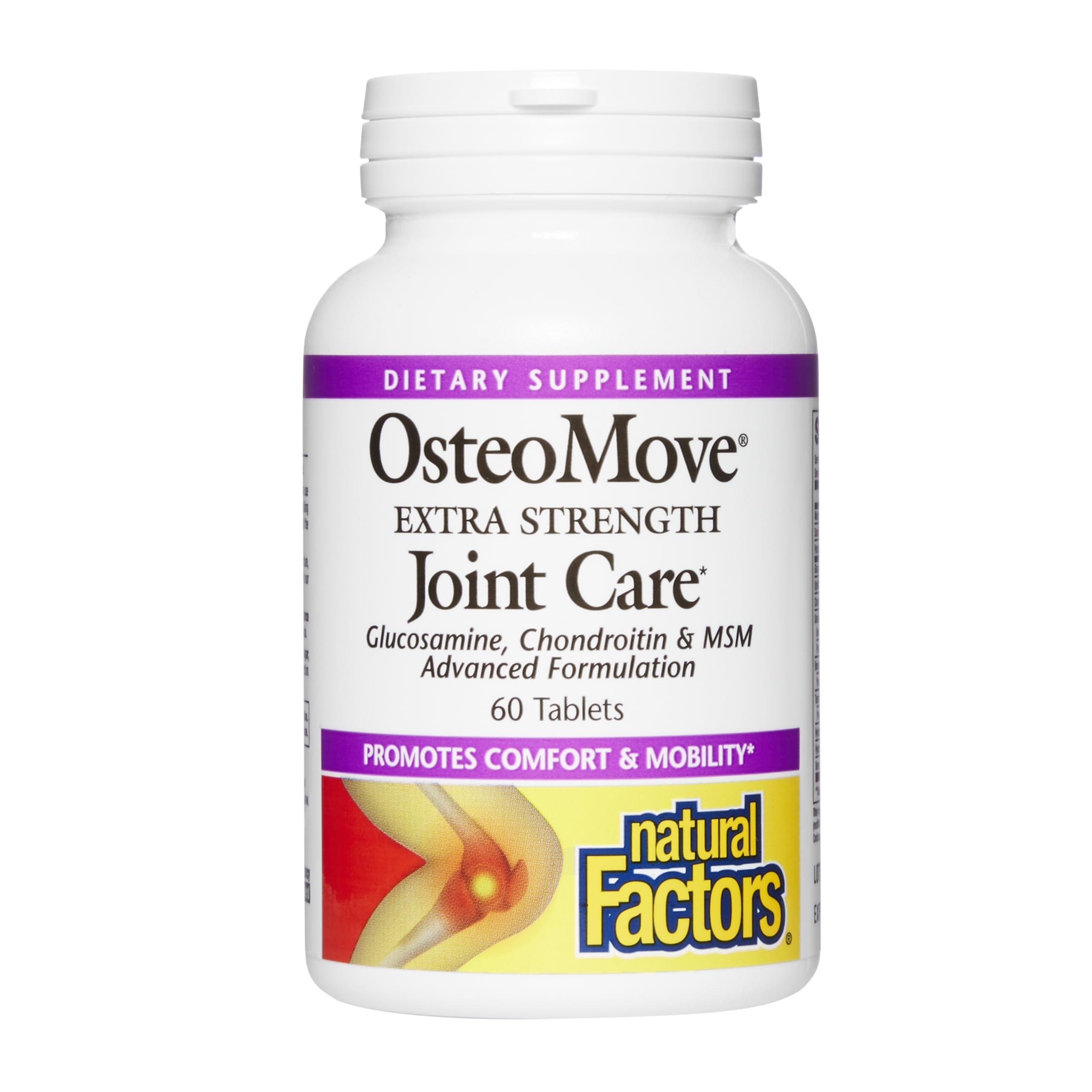 Natural Factors OsteoMove : flacon gélules pour soutien quotidien des articulations.