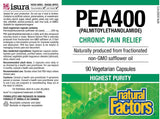 Natural Factors PEA400: composition naturelle et pure pour la traçabilité.