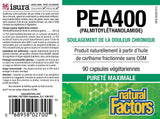 Natural Factors PEA400: dose quotidienne unique, simplicité d'utilisation.