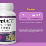 Natural Factors PEPTACE® – étiquette clairement sans colorants ni allergènes.