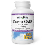 Natural Factors Pharma GABA : bouteille avant, soutien calme potentiel