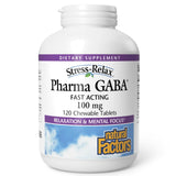 Natural Factors Pharma GABA, bouteille-relaxation: favorise une détente physique et sommeil apaisé.