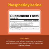 Natural Factors Phosphatidylserine, étiquette sans soja et gluten: compatibilité mode de vie.