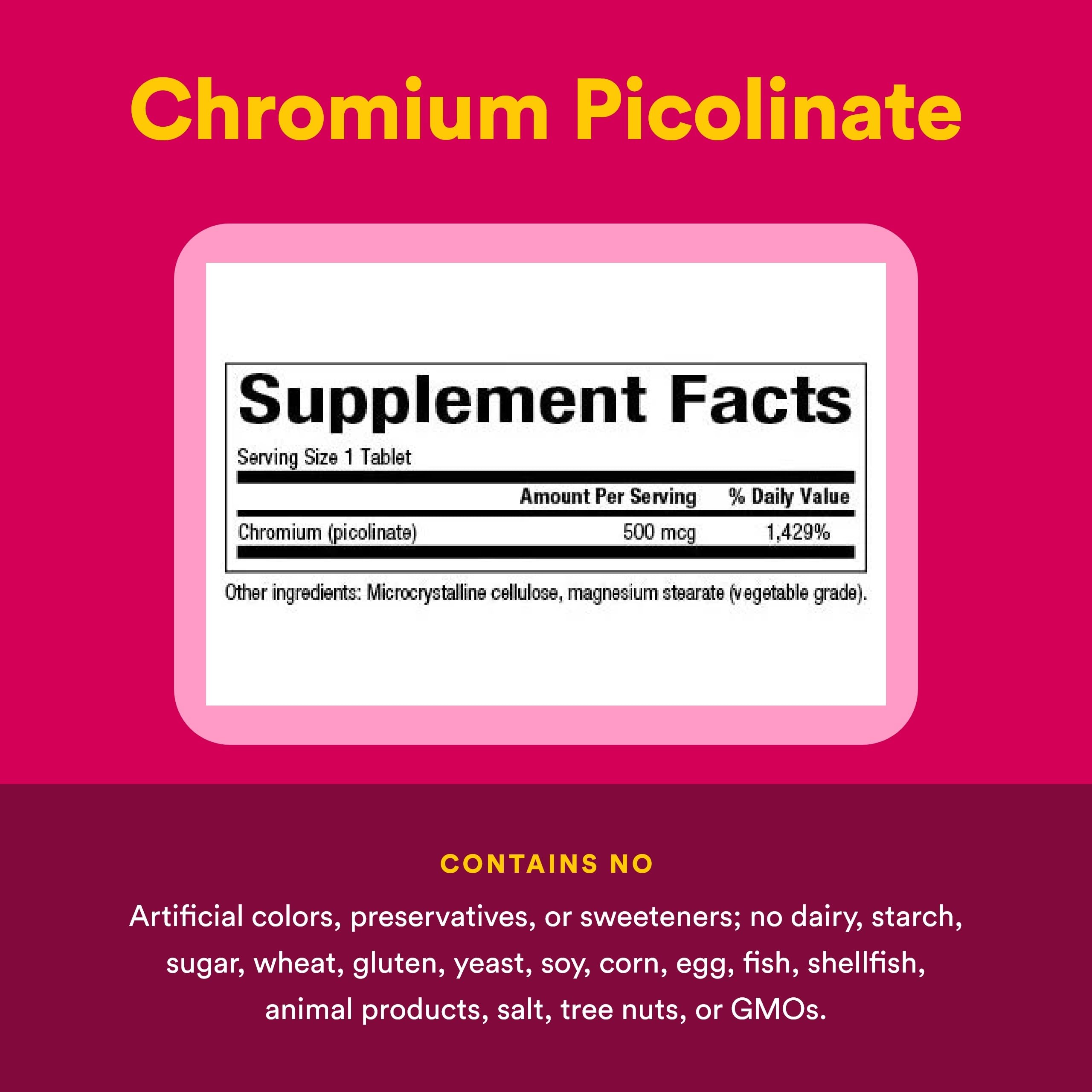 Natural Factors picolinate de chrome, dose quotidienne associée à un mode de vie actif.