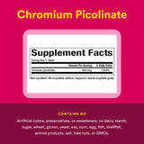 Natural Factors picolinate de chrome, dose quotidienne associée à un mode de vie actif.