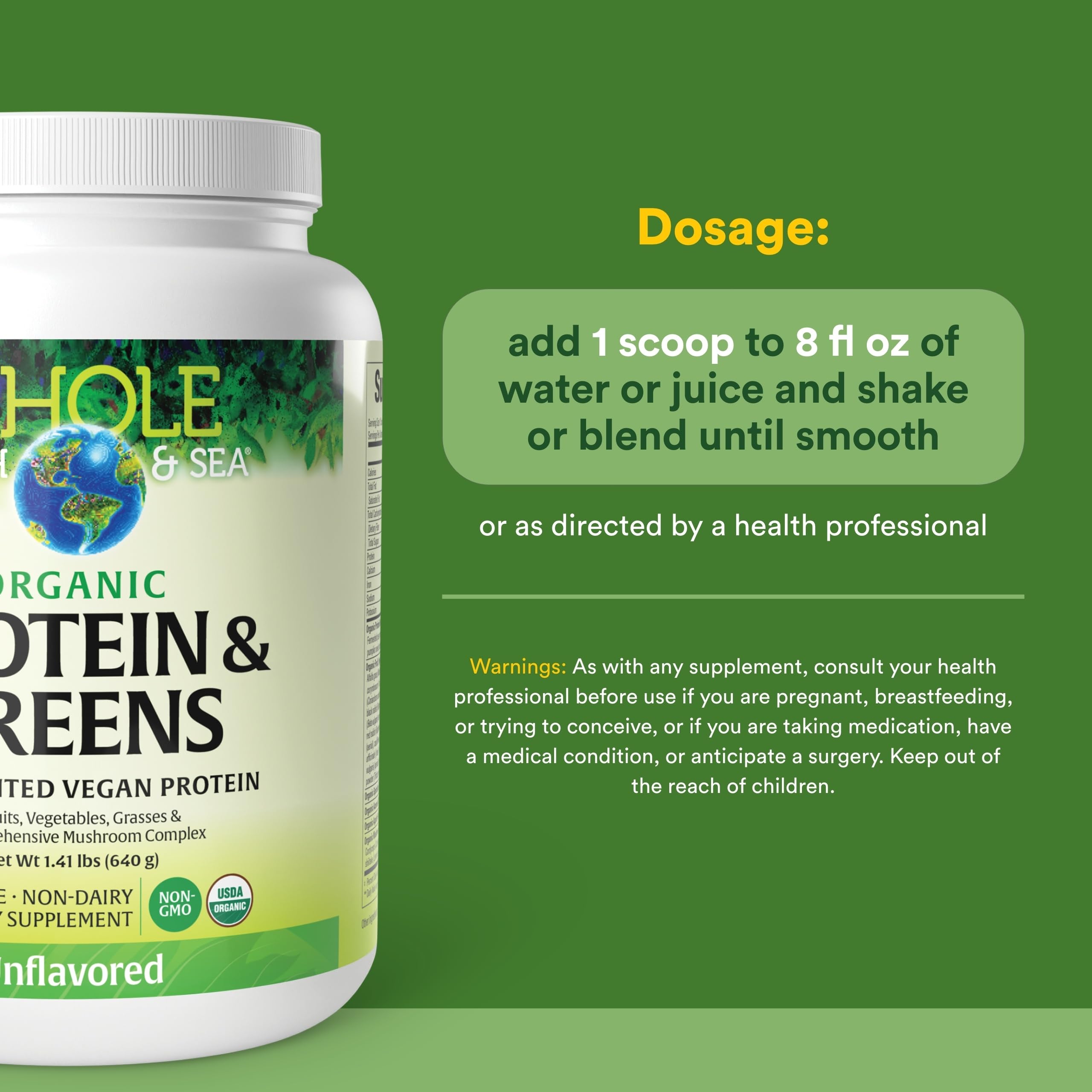 Natural Factors poudre vegan complétant votre régime alimentaire.