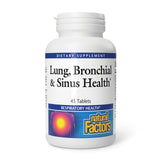 Natural Factors poumons-bouteille : soutien naturel pour une respiration plus fluide.