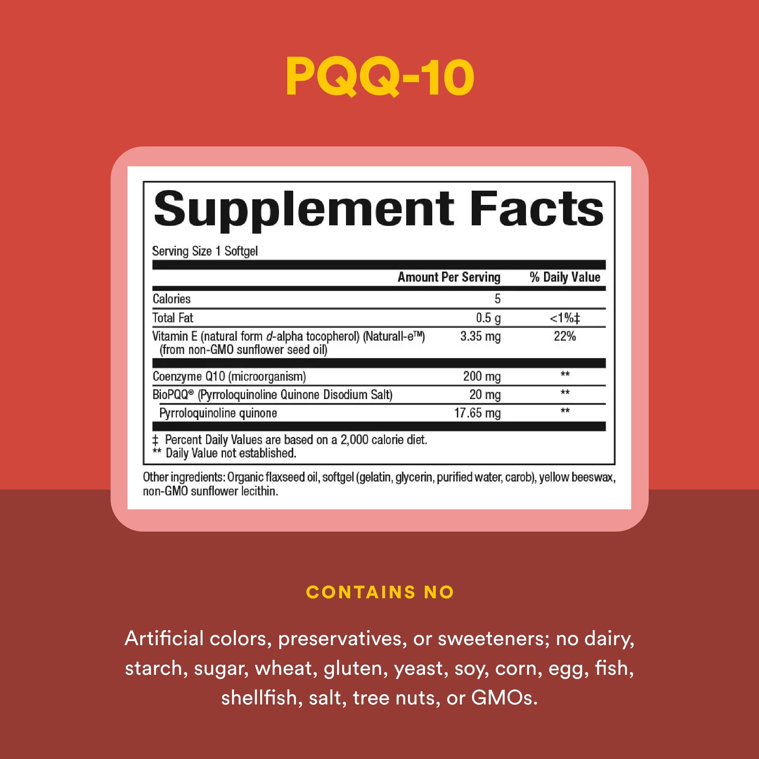 Natural Factors PQQ-10: absorption élevée grâce à la formulation fermentée.