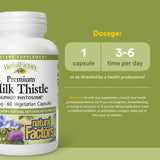 Fiche ingrédients Chardon-Marie Natural Factors: antioxydants et soutien cellulaire.