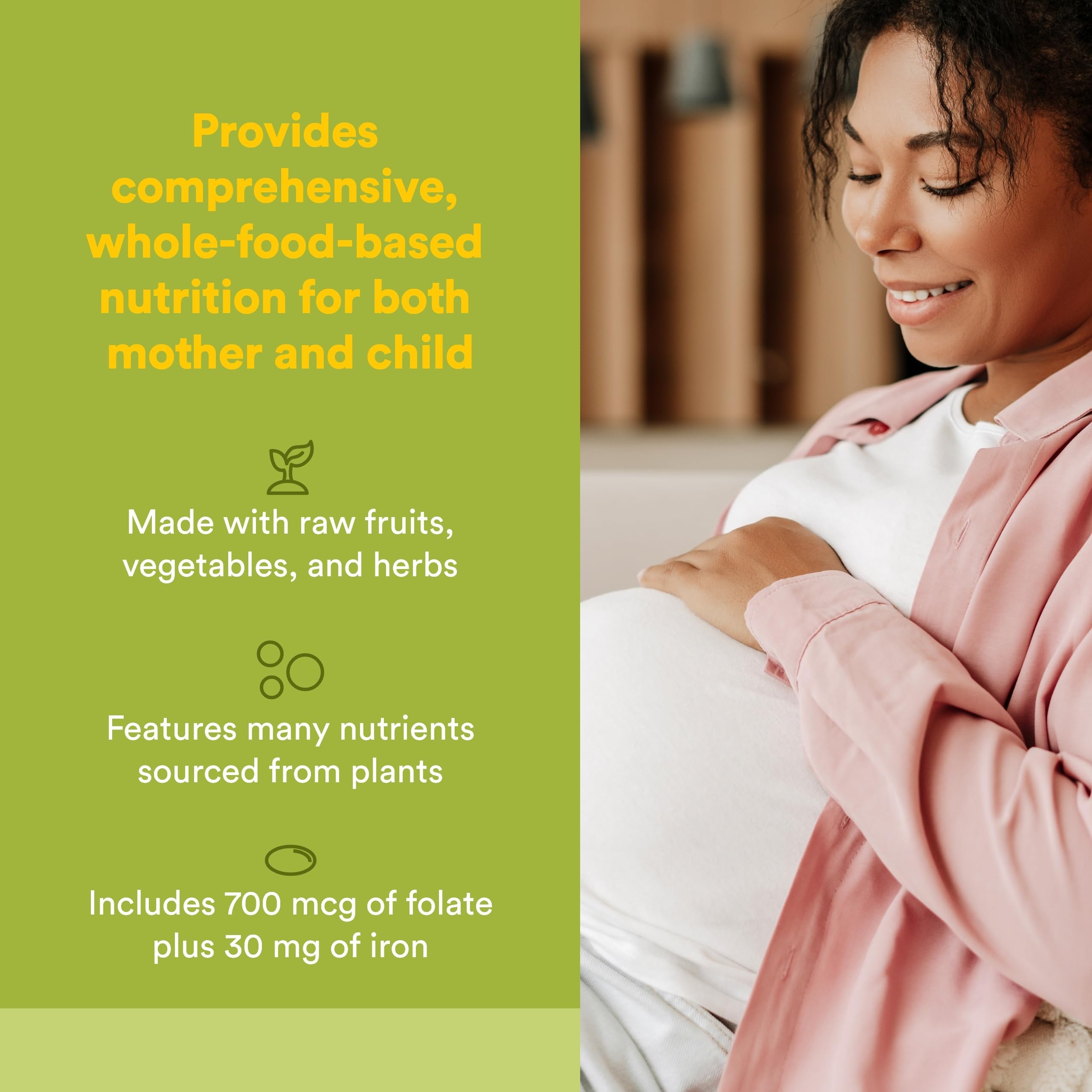 Natural Factors Prenatal: Capsules en gros plan, formule adaptée aux besoins prénataux.