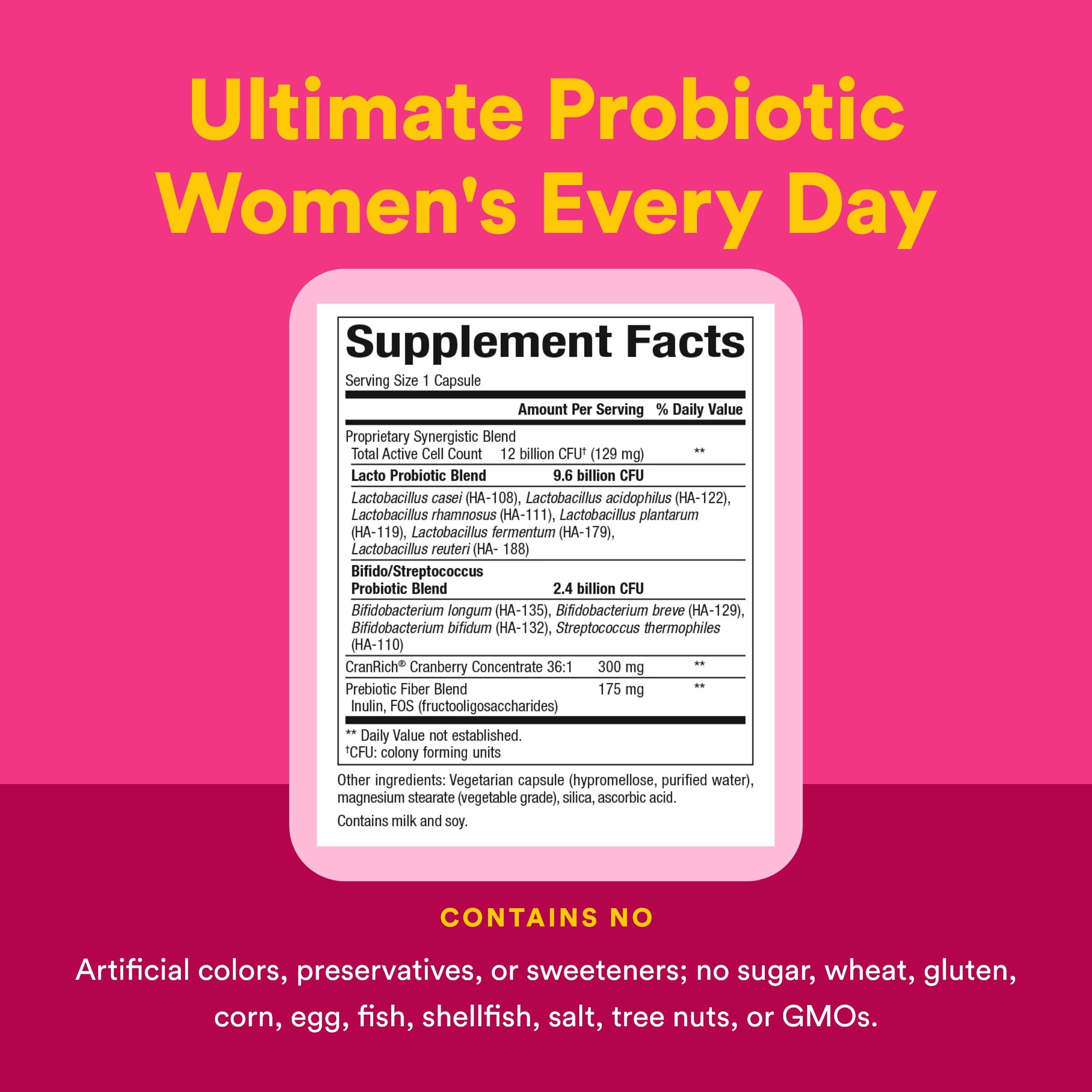 Natural Factors Probiotique Femmes – prébiotiques intégrés pour soutenir les probiotiques