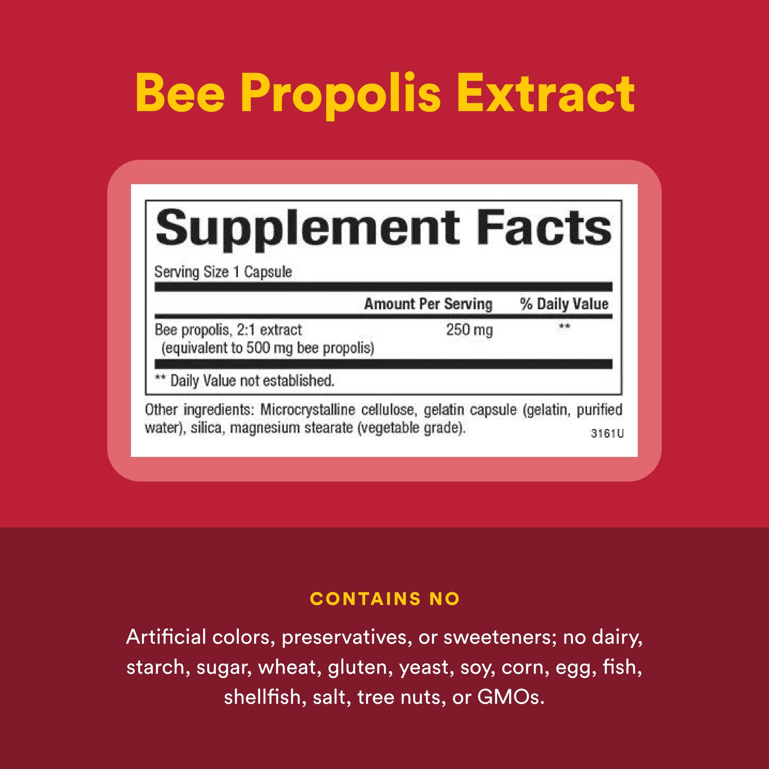 Natural Factors Propolis Extrait 500 mg — emballage carton respectueux de l’environnement.