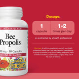 Natural Factors Propolis Extrait 500 mg — étiquette claire sur le carton.