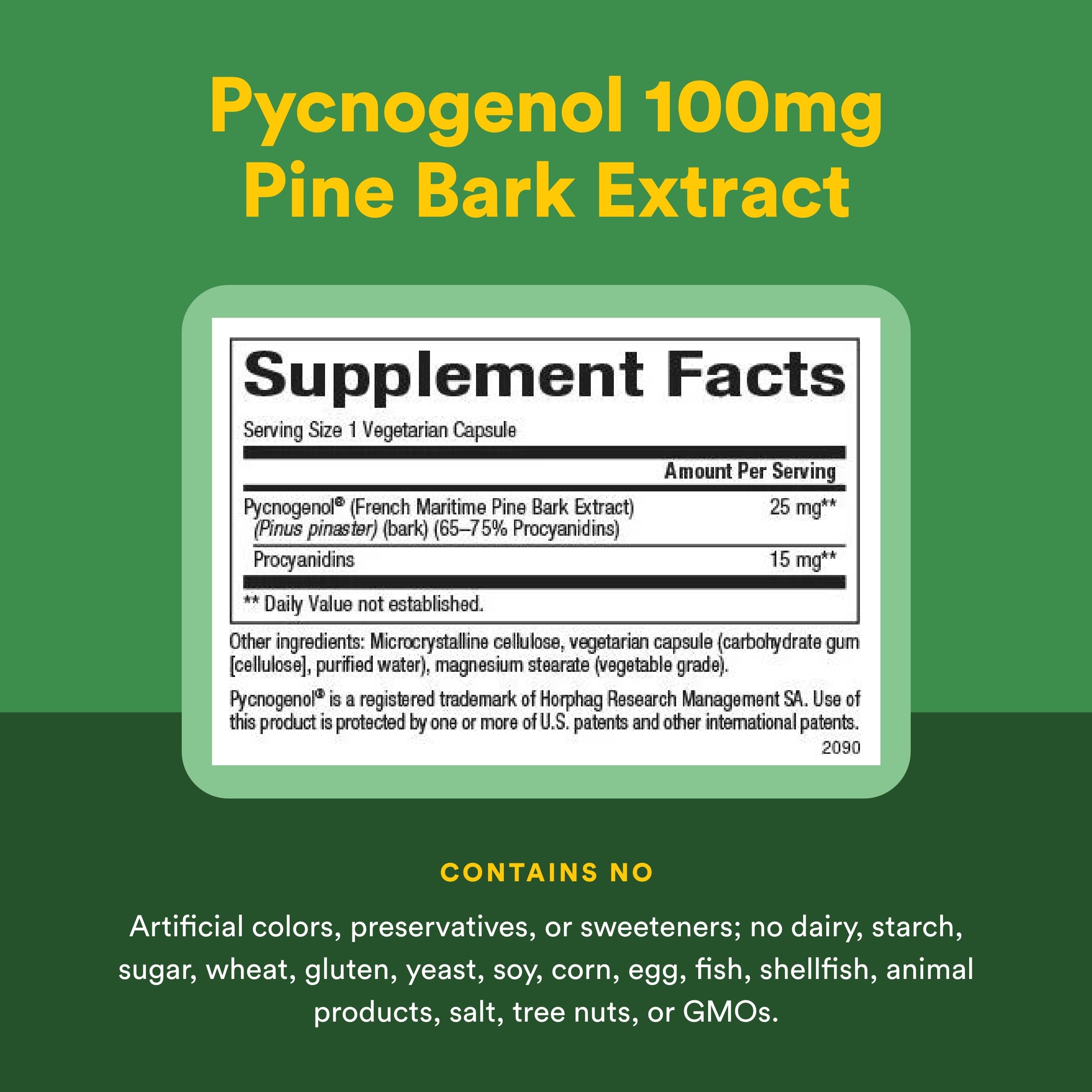 Natural Factors Pycnogenol 25 mg – boite-emballage esthétique et pratique