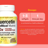 Natural Factors Quercétine lipomicelle - gros plan sur les gélules élégantes.